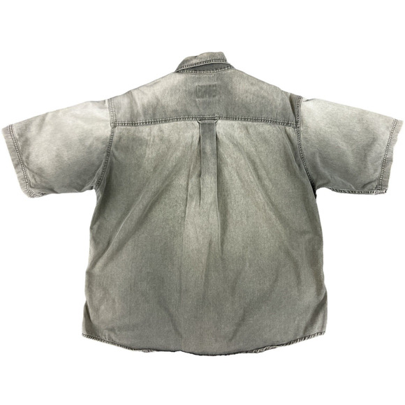 VTG Woolrich Rugged Outdoor Men's Gray Short Sleeve Button Down Size Large - Picture 2 of 6